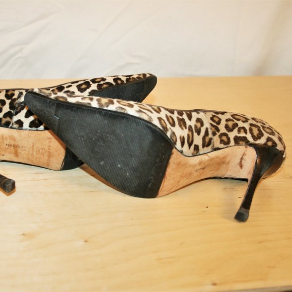 Brian Atwood Animal Print Stiletto Heels - Picture 6 of 6